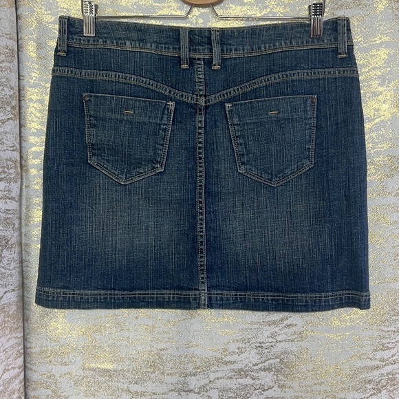 Yessica Dark Blue Wash Denim Casual Mini Skirt EU 40-42 - Picture 8 of 16